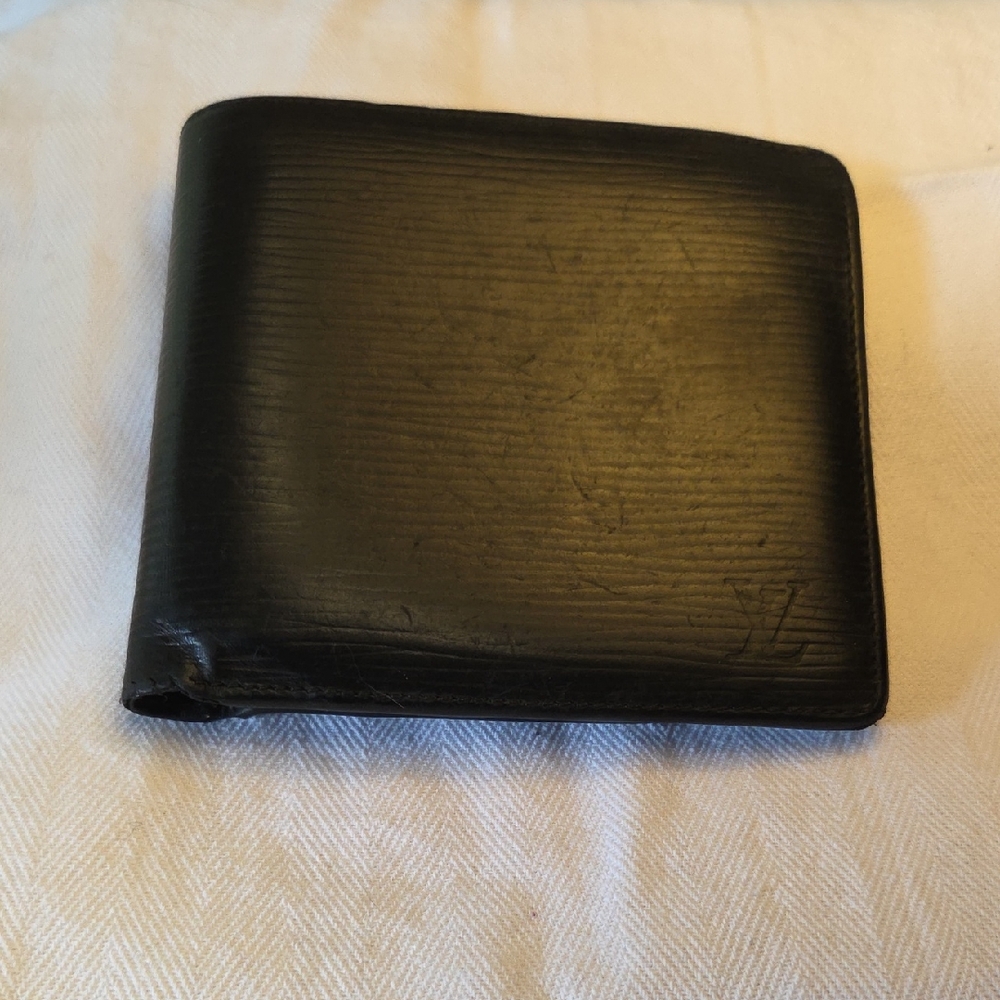 Louis Vuitton Black Textured Card Holder